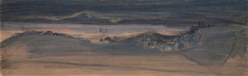 View of the ‘Batterie’ toward Basel (1940) reproduction of painting by Walter Kurt Wiemken. ALL GICLEE PRINTS