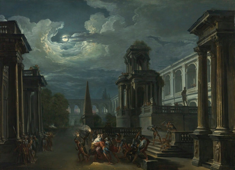 The Abduction Of Helen reproduction of painting by Giovanni Paolo Panini. ALL GICLEE PRINTS