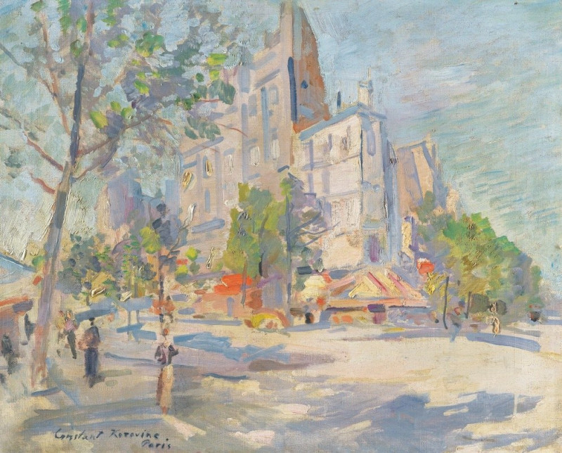 Paris In Spring reproduction of painting by Konstantin Alexeevich Korovin. ALL GICLEE PRINTS