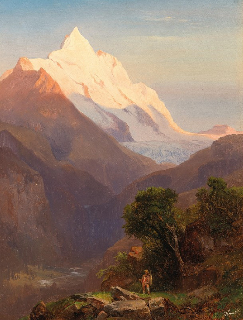 Anton Hansch reprodukcija Der Großglockner (1855), VISOS REPRODUKCIJOS , paveikslai, reprodukcijos internetu