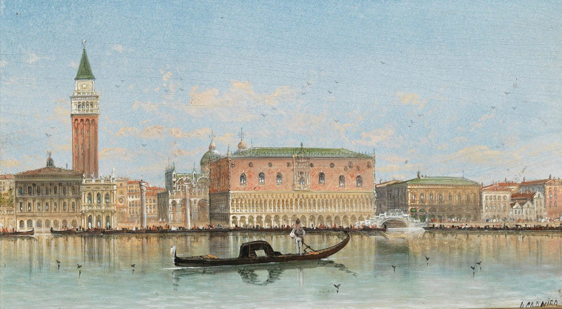 Venice, a View of St Mark’s Colum reproduction of painting by Karl Kaufmann. ALL GICLEE PRINTS