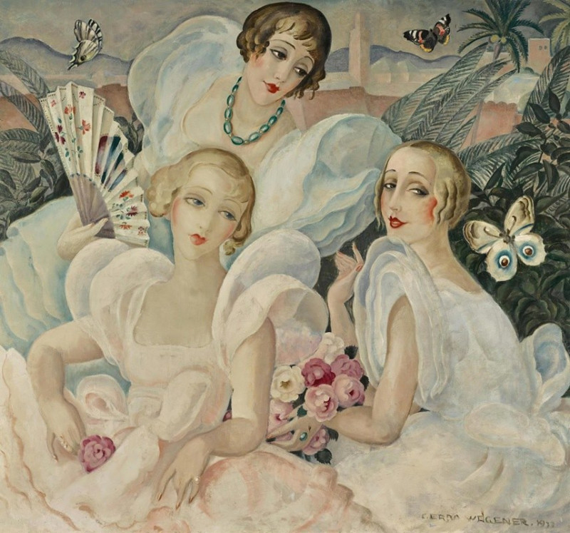 Les femmes fatales (1933) reproduction of painting by Gerda Wegener. ALL GICLEE PRINTS