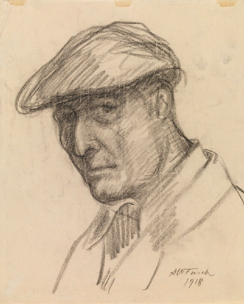 Alfred William Finch reprodukcija Self-Portrait (1918), VISOS REPRODUKCIJOS , paveikslai, reprodukcijos internetu