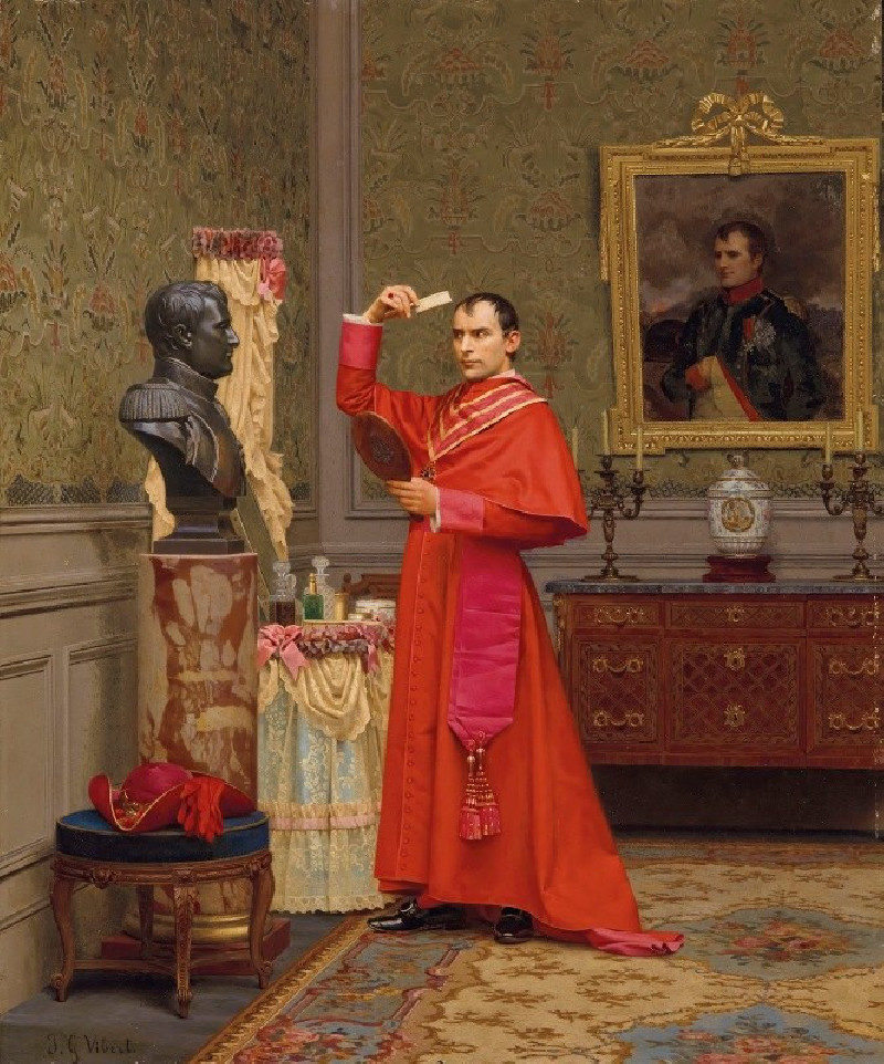 La Comparaison reproduction of painting by Jehan Georges Vibert. ALL GICLEE PRINTS