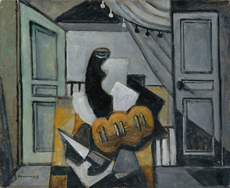 Nature Morte Au Pain Et Au Couteau (circa 1928-29) reproduction of painting by Louis Marcoussis. ALL GICLEE PRINTS