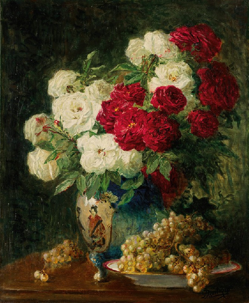 Bouquet de fleurs reproduction of painting by Pierre-Eugène Montézin. ALL GICLEE PRINTS