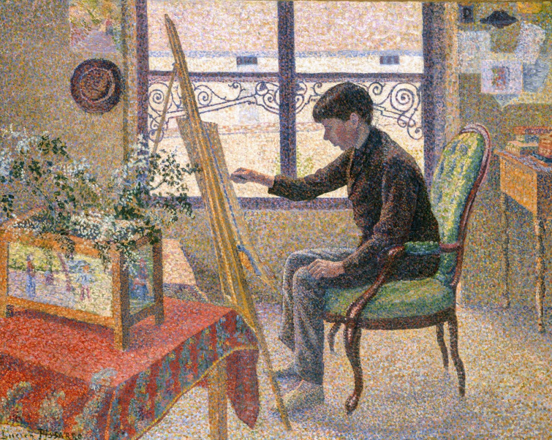 Interior of the Studio (1887) reproduction of painting by Lucien Pissarro. ALL GICLEE PRINTS