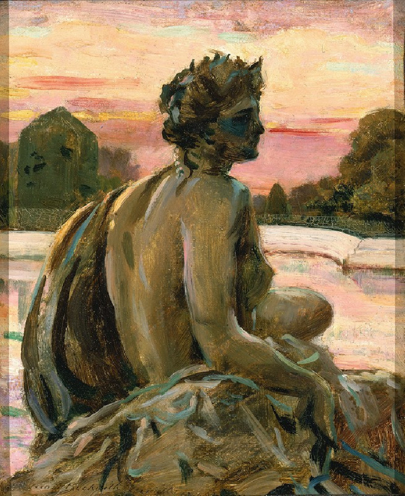 James Carroll Beckwith reprodukcija One of the Figures at the Parterre d’Eau (1911), VISOS REPRODUKCIJOS , paveikslai, reprod...