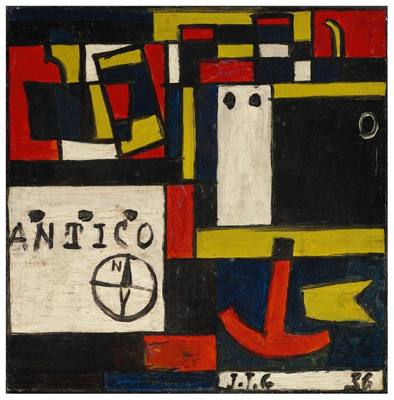 Transatlántico constructivo (1936) reproduction of painting by Joaquín Torres-García. ALL GICLEE PRINTS