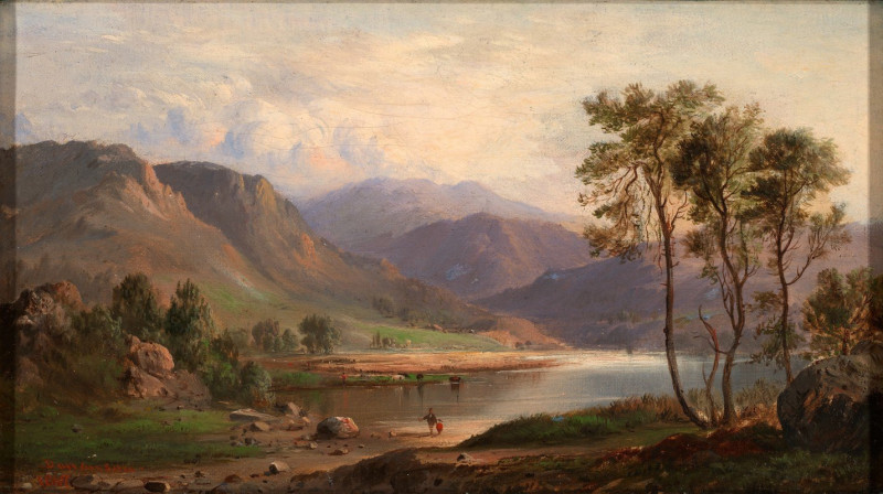 Loch Long (1867) reproduction of painting by Robert S. Duncanson. ALL GICLEE PRINTS