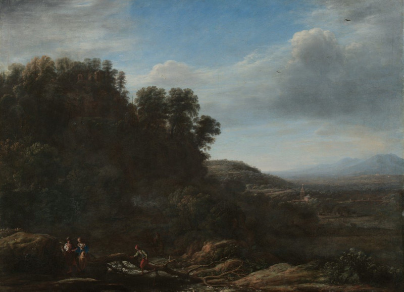 Italian Landscape (c. 1630) reproduction of painting by Claude Lorrain. ALL GICLEE PRINTS