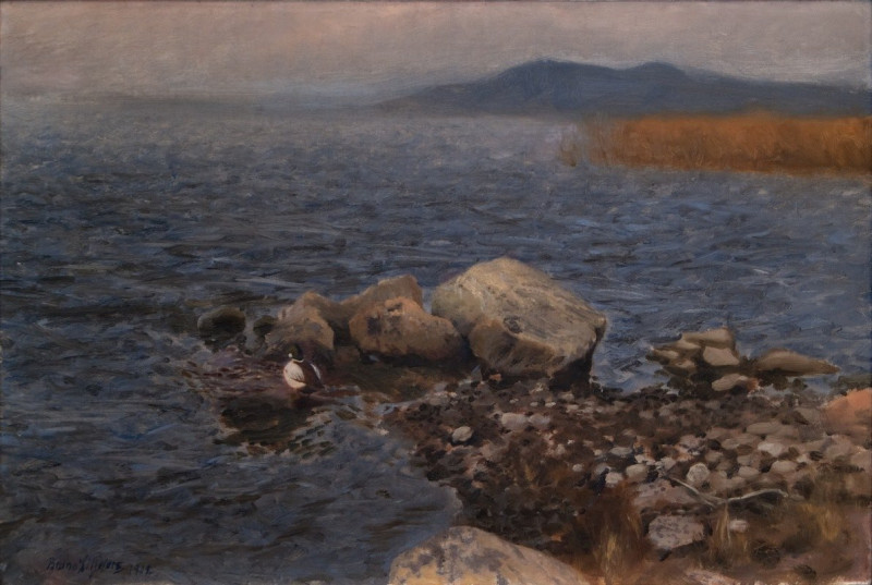 Rocky Promontory (1902) reproduction of painting by Bruno Liljefors. ALL GICLEE PRINTS