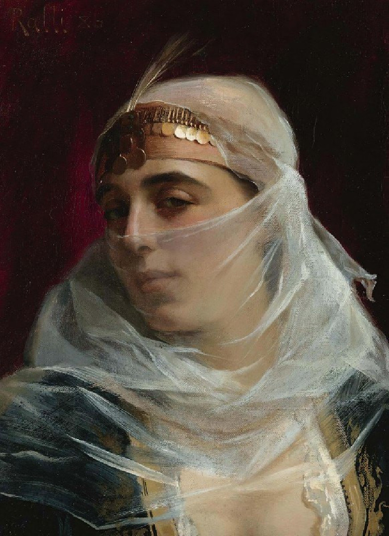 Turkish Woman reproduction of painting by Theodoros Ralli. ALL GICLEE PRINTS