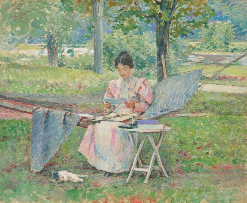 Correspondence reproduction of painting by Theodore Robinson. ALL GICLEE PRINTS