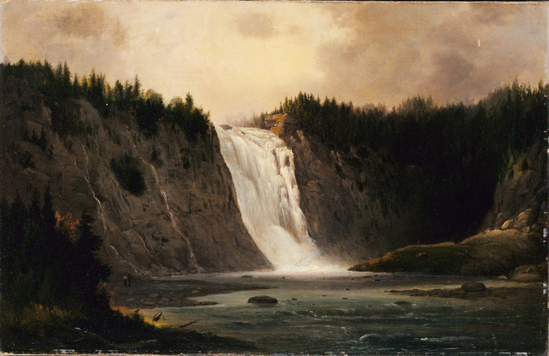 Waterfall on Mont-Morency (1864) reproduction of painting by Robert S. Duncanson. ALL GICLEE PRINTS