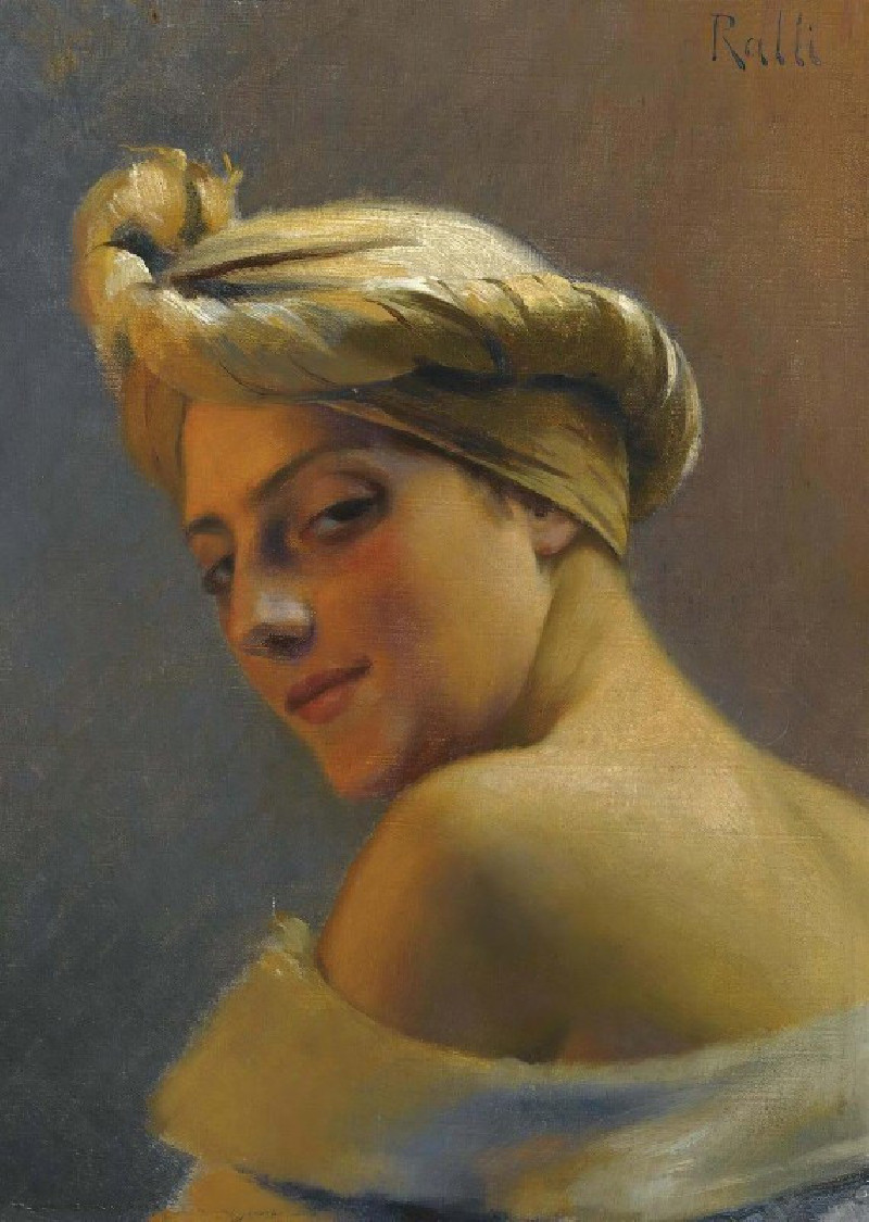 Girl With Turban reproduction of painting by Theodoros Ralli. ALL GICLEE PRINTS