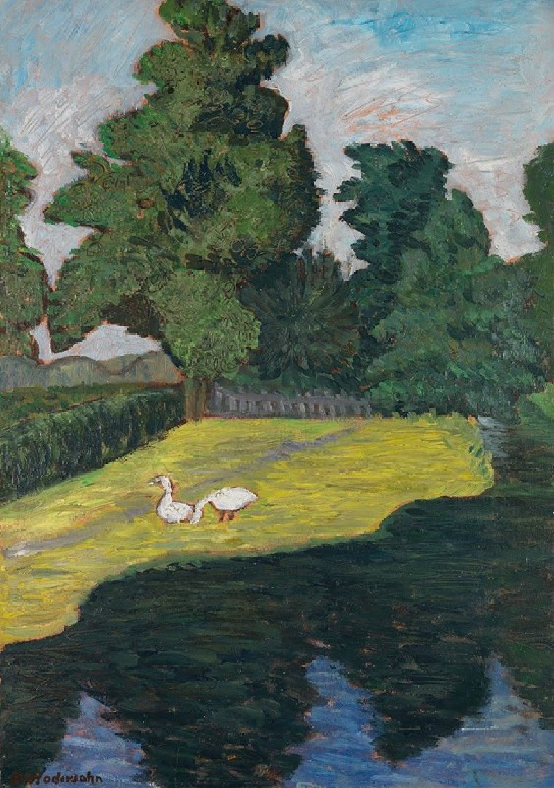 Otto Modersohn reprodukcija An der Wümme mit Gänsen (1912), VISOS REPRODUKCIJOS , paveikslai, reprodukcijos internetu