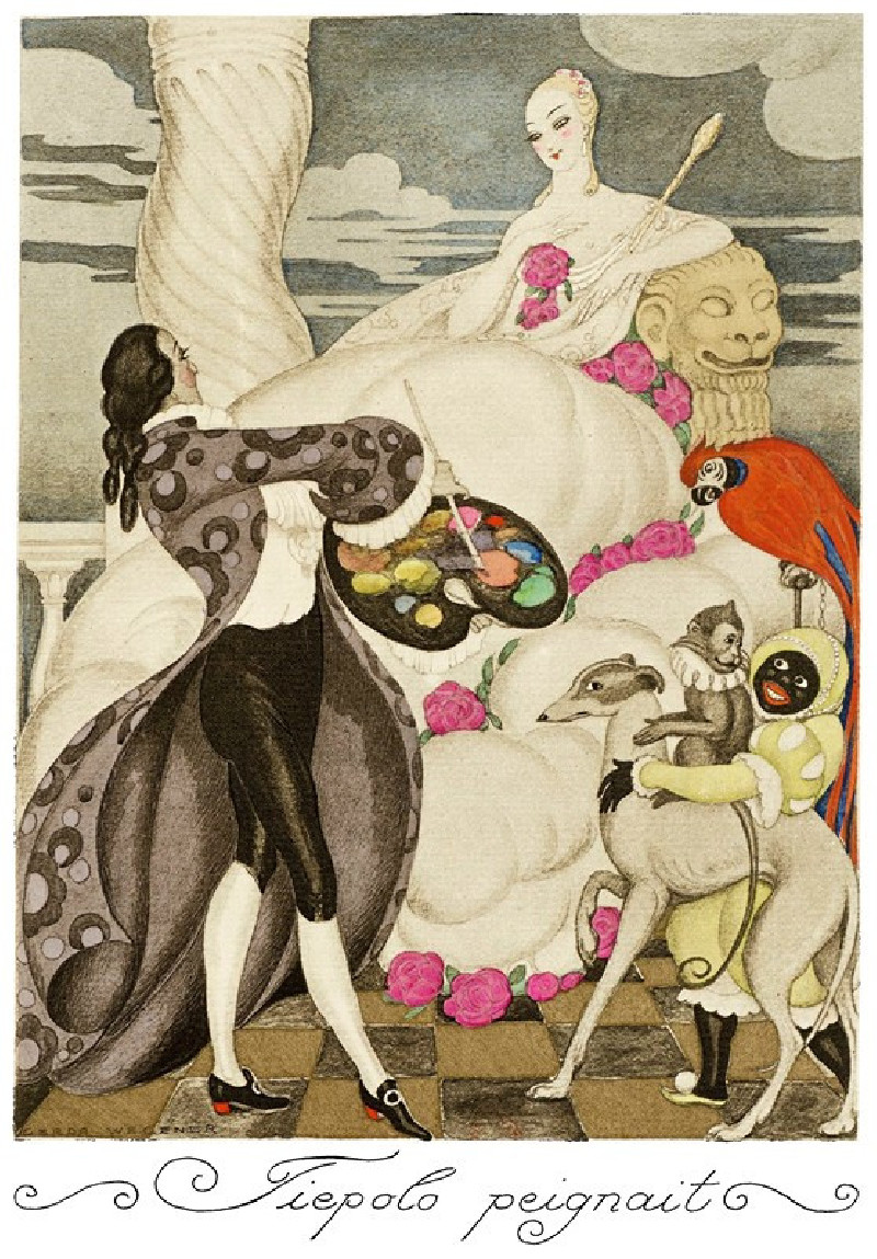 Sur talons rouges pl 05 (1929) reproduction of painting by Gerda Wegener. ALL GICLEE PRINTS