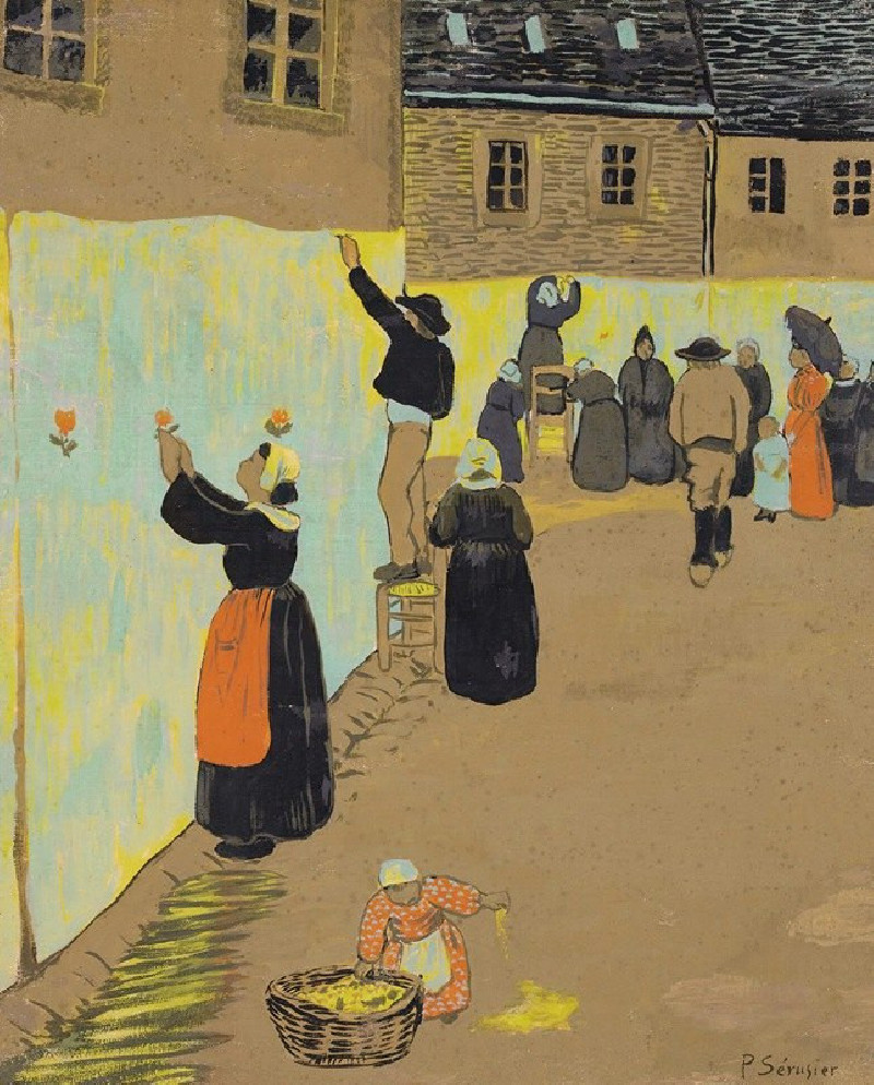 Paul Sérusier reprodukcija La Fête Dieu À Huelgoat (1891-93), VISOS REPRODUKCIJOS , paveikslai, reprodukcijos internetu