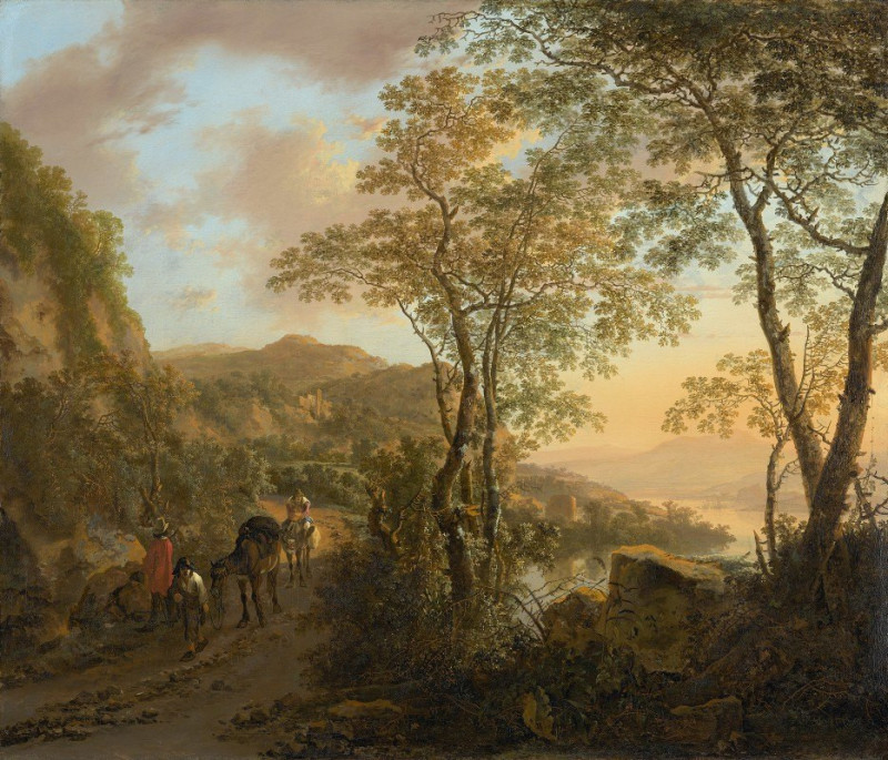 Italian Landscape (c. 1645) reproduction of painting by Jan Both. ALL GICLEE PRINTS