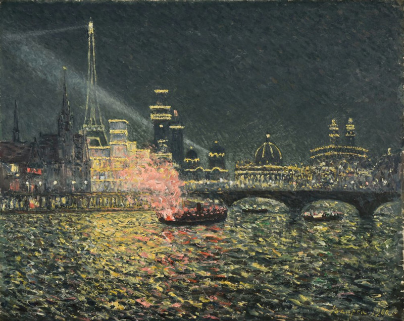 Féérie nocturne: Exposition Universelle Paris 1900 (1900) reproduction of painting by Maxime Maufra. ALL GICLEE PRINTS