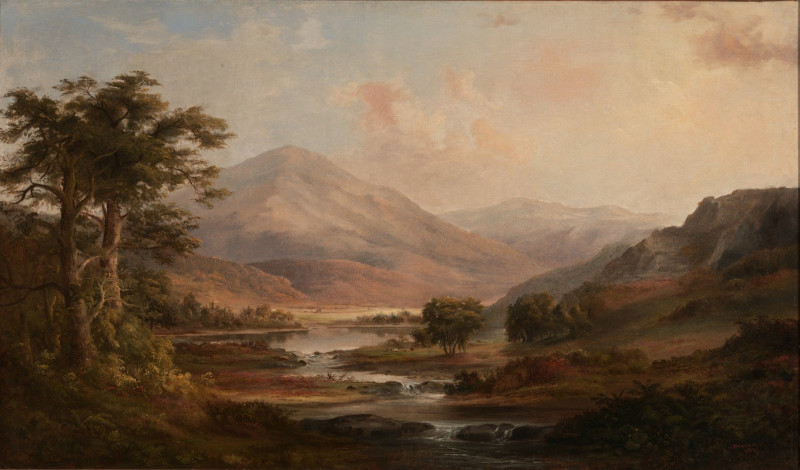 Scottish Landscape (1871) reproduction of painting by Robert S. Duncanson. ALL GICLEE PRINTS