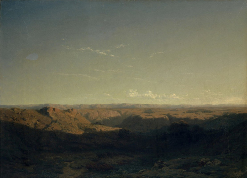 Southern Mountain Landscape (1845–1850) reproduction of painting by Alexandre Calame. ALL GICLEE PRINTS