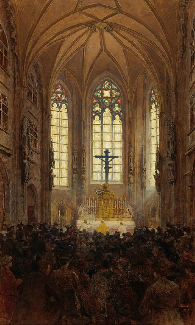 Jindřich Tomec reprodukcija Solemn Mass in the Hofburg chapel, VISOS REPRODUKCIJOS , paveikslai, reprodukcijos internetu