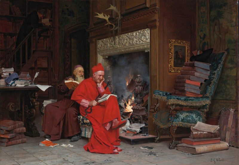 The Committee On Moral Books reproduction of painting by Jehan Georges Vibert. ALL GICLEE PRINTS