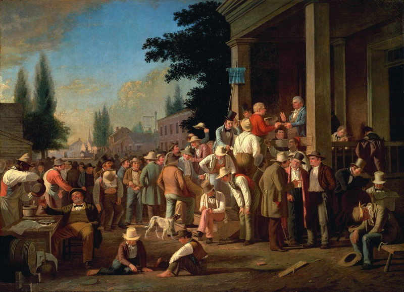 The County Election (1851–52) reproduction of painting by George Caleb Bingham. ALL GICLEE PRINTS