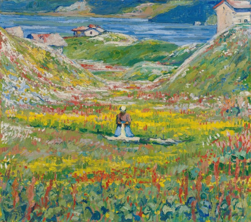 Blooming Valley (1912-1924) reproduction of painting by Giovanni Giacometti. ALL GICLEE PRINTS