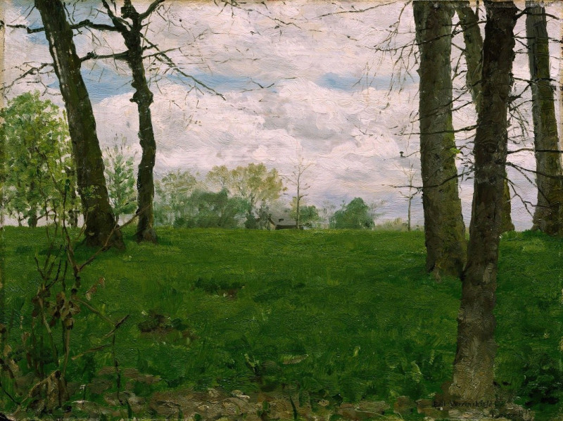 Green Fields (1881) reproduction of painting by Erik Werenskiold. ALL GICLEE PRINTS