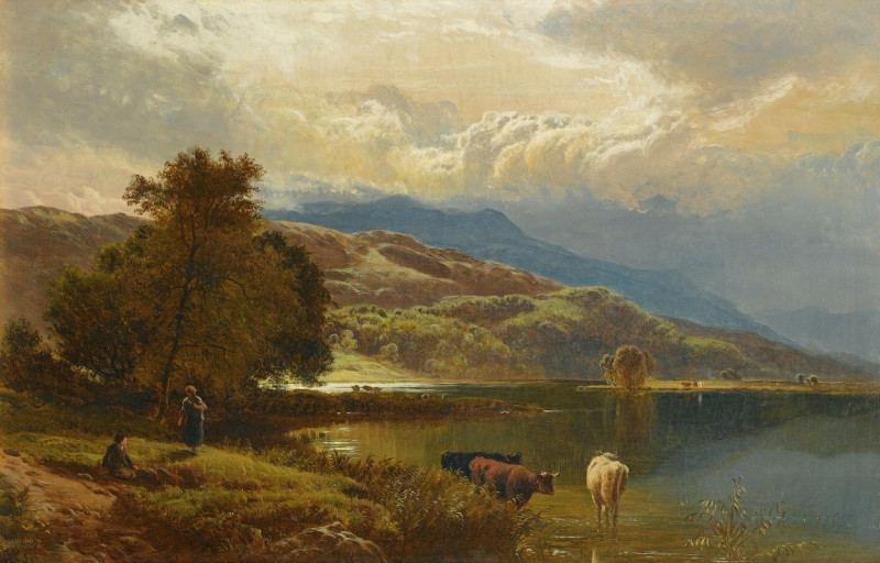 Sidney Richard Percy reprodukcija The Glastyn Near Beddgelert, North Wales (1871), VISOS REPRODUKCIJOS , paveikslai, reproduk...