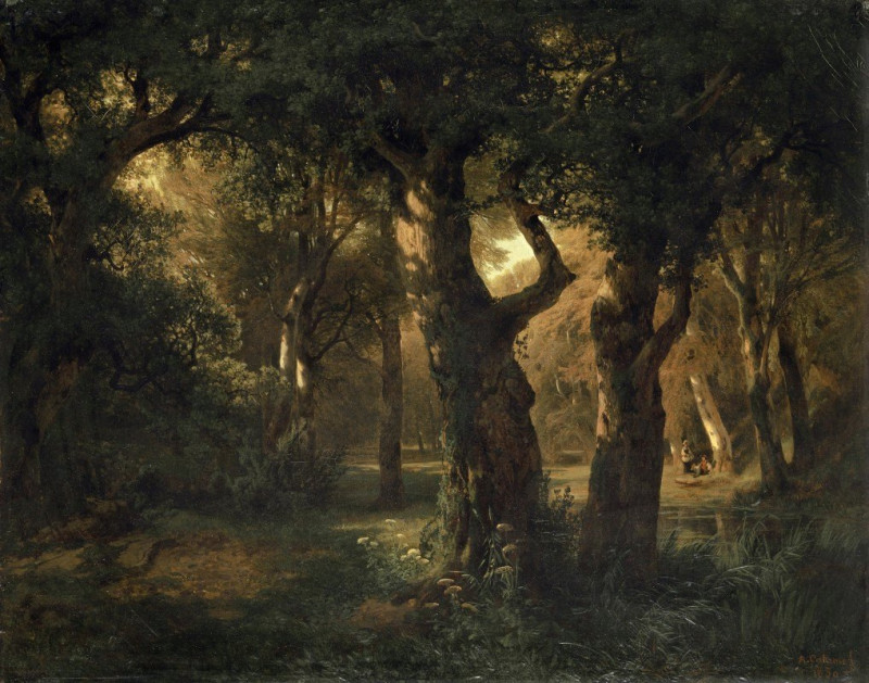 Alexandre Calame reprodukcija Interior of a Forest (1850), VISOS REPRODUKCIJOS , paveikslai, reprodukcijos internetu