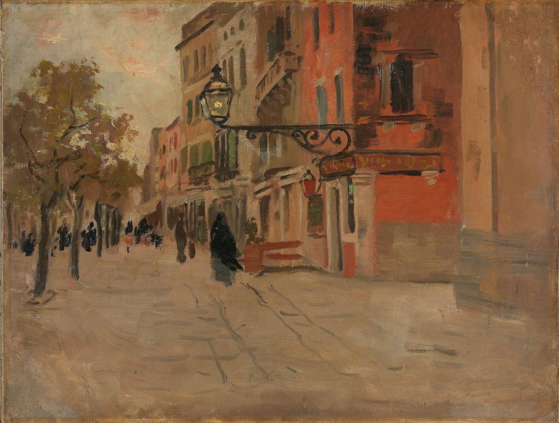 Street in Venice (1894) reproduction of painting by Frits Thaulow. ALL GICLEE PRINTS