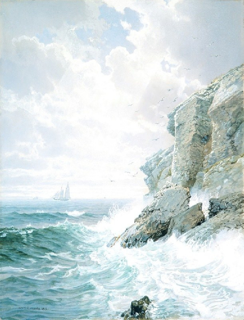 Purgatory Cliff (1876) reproduction of painting by William Trost Richards. ALL GICLEE PRINTS