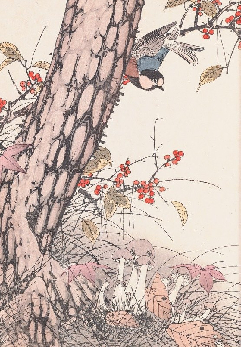 Keinen kachō gafu, Pl.35 (1891-1892) reproduction of painting by Imao Keinen. ALL GICLEE PRINTS