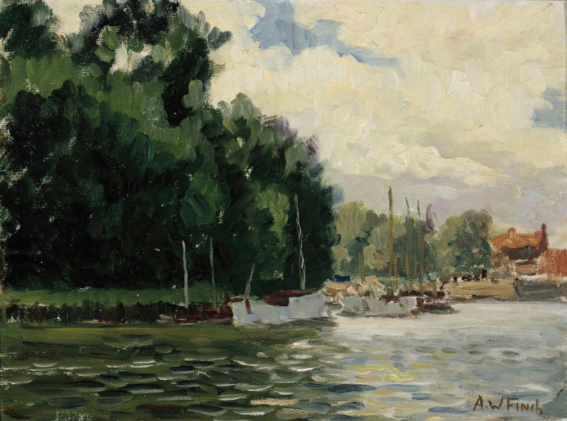 Richmond, Thames (1924) reproduction of painting by Alfred William Finch. ALL GICLEE PRINTS