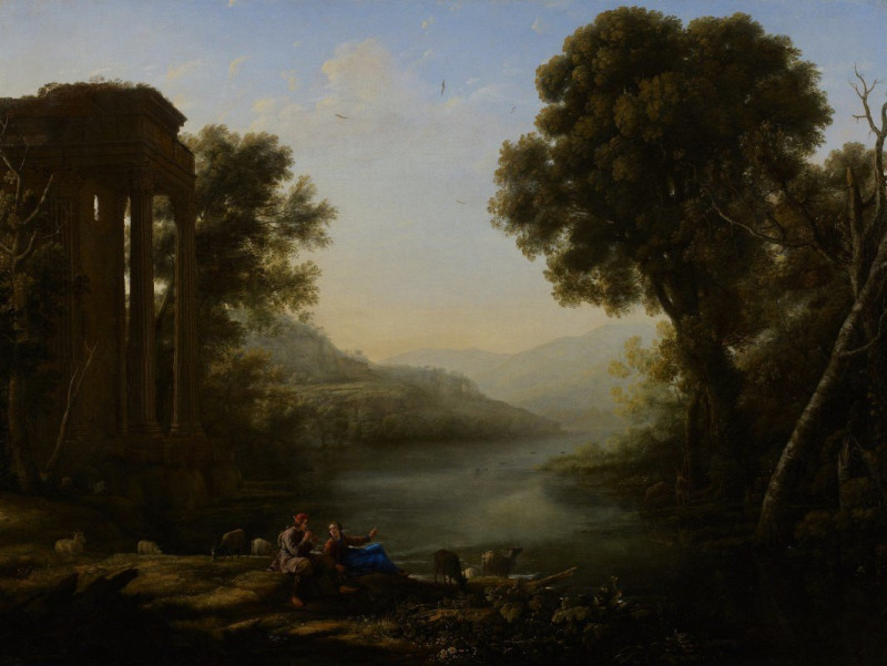 Claude Lorrain reprodukcija Pastoral Landscape (1638), VISOS REPRODUKCIJOS , paveikslai, reprodukcijos internetu