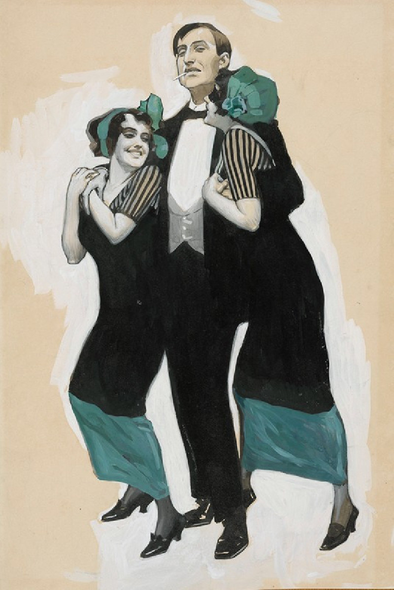 Münchner Fasching (1912) reproduction of painting by Brynolf Wennerberg. ALL GICLEE PRINTS