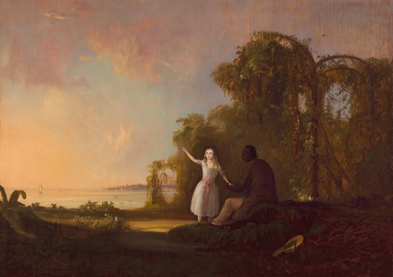 Uncle Tom and Little Eva (1853) reproduction of painting by Robert S. Duncanson. ALL GICLEE PRINTS