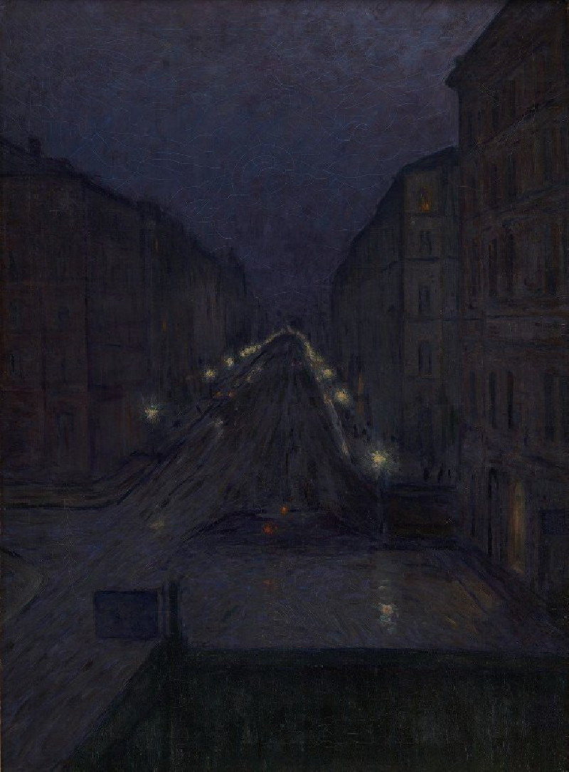 Roslag Street, Stockholm (1892 – 1896) reproduction of painting by Karl Nordström. ALL GICLEE PRINTS