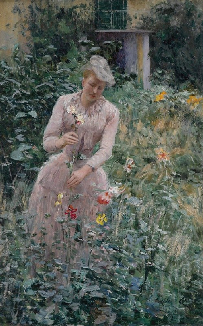 In The Garden reproduction of painting by Emile Claus. ALL GICLEE PRINTS