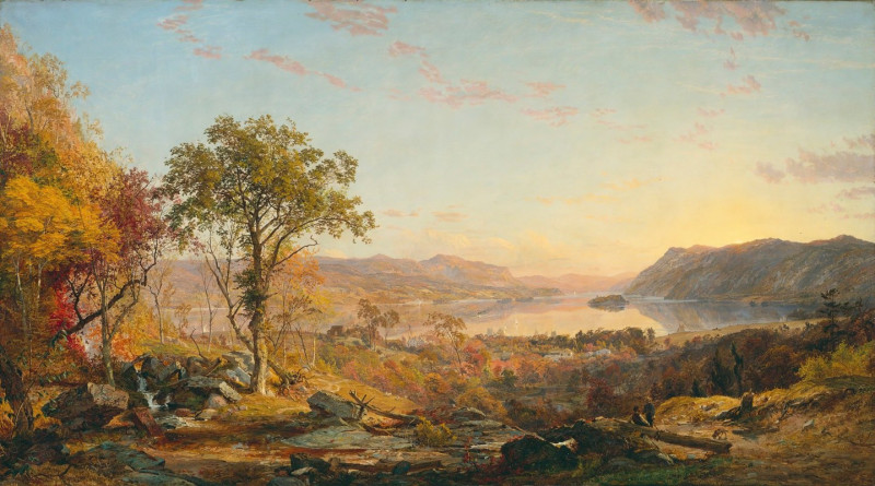 Indian Summer (1866) reproduction of painting by Jasper Francis Cropsey. ALL GICLEE PRINTS