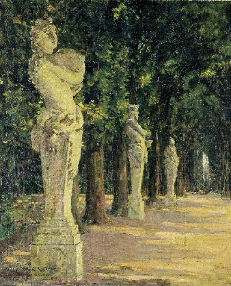 Allee de l’Ete, Versailles (1913) reproduction of painting by James Carroll Beckwith. ALL GICLEE PRINTS