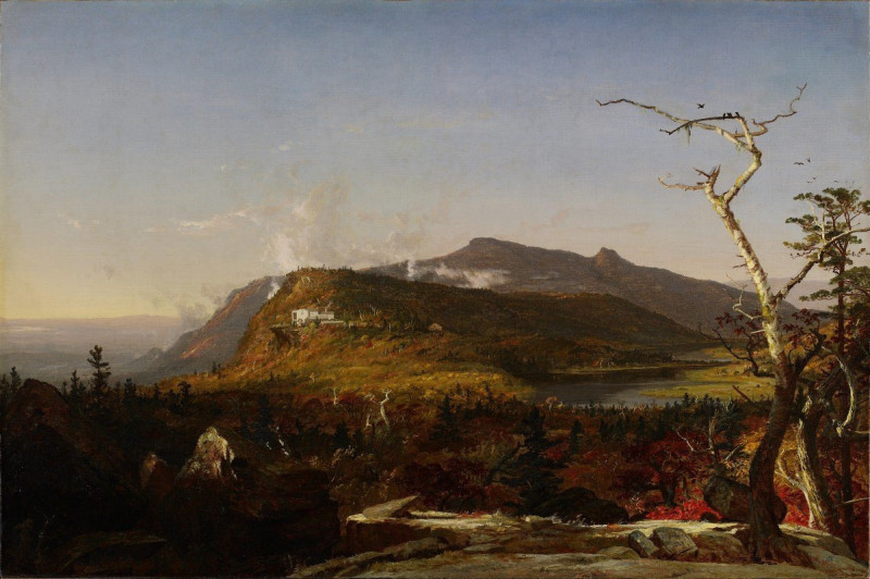 Catskill Mountain House (1855) reproduction of painting by Jasper Francis Cropsey. ALL GICLEE PRINTS