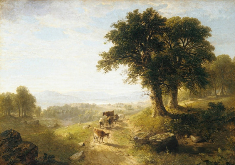 River Scene (1854) reproduction of painting by Asher Brown Durand. ALL GICLEE PRINTS