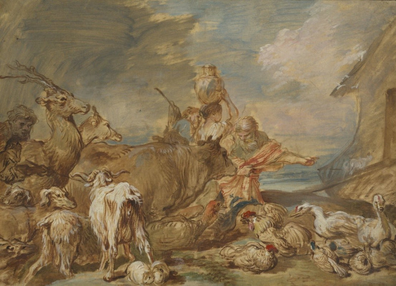 Giovanni Benedetto Castiglione reprodukcija Noah Leading the Animals into the Ark (c. 1645), VISOS REPRODUKCIJOS , paveikslai...