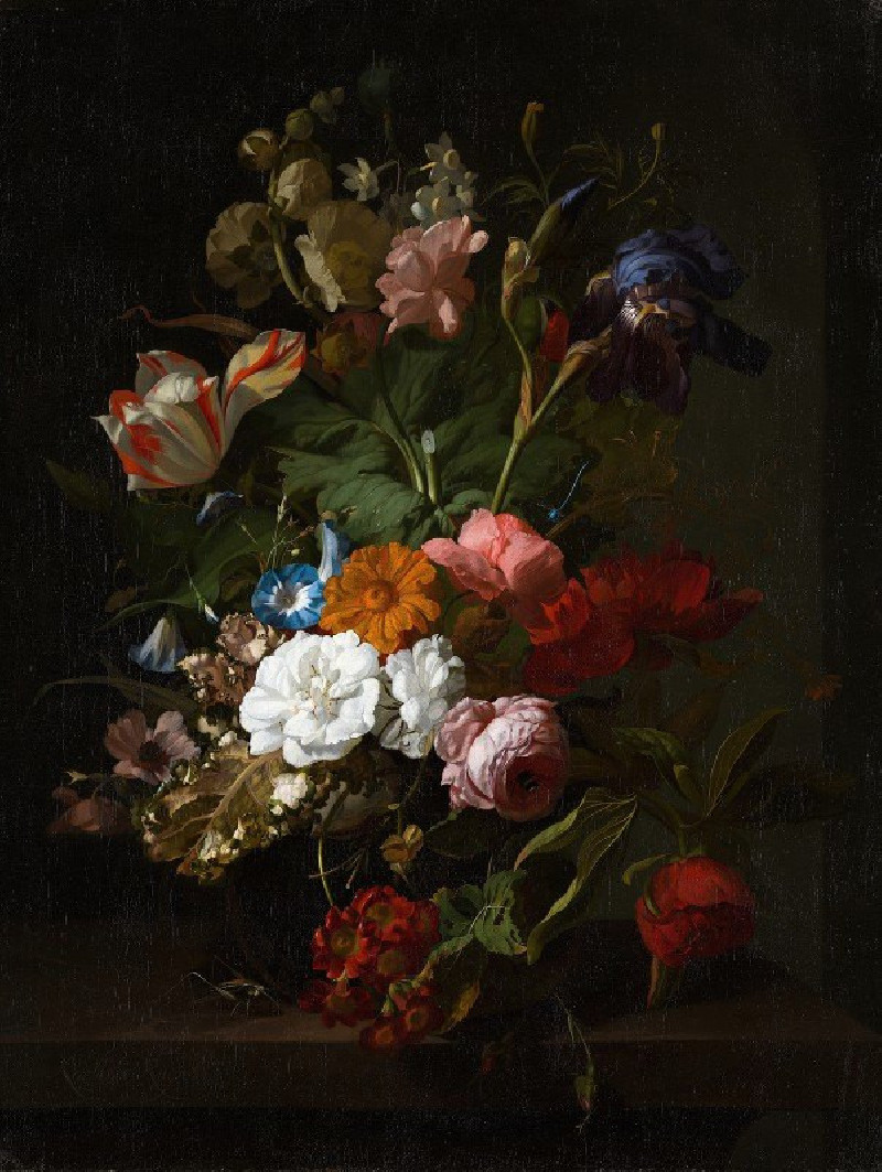 Vase with Flowers (1700) reproduction of painting by Rachel Ruysch. ALL GICLEE PRINTS