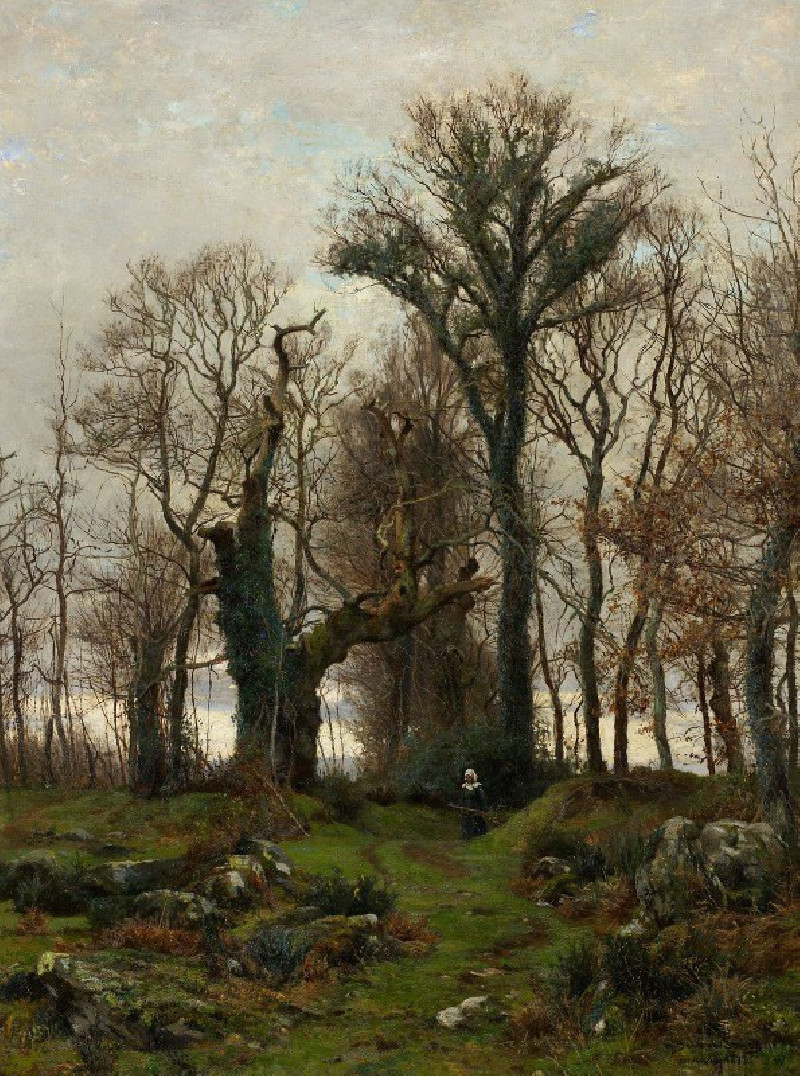 Edge of the Moor, Brittany (1877) reproduction of painting by Hugh Bolton Jones. ALL GICLEE PRINTS